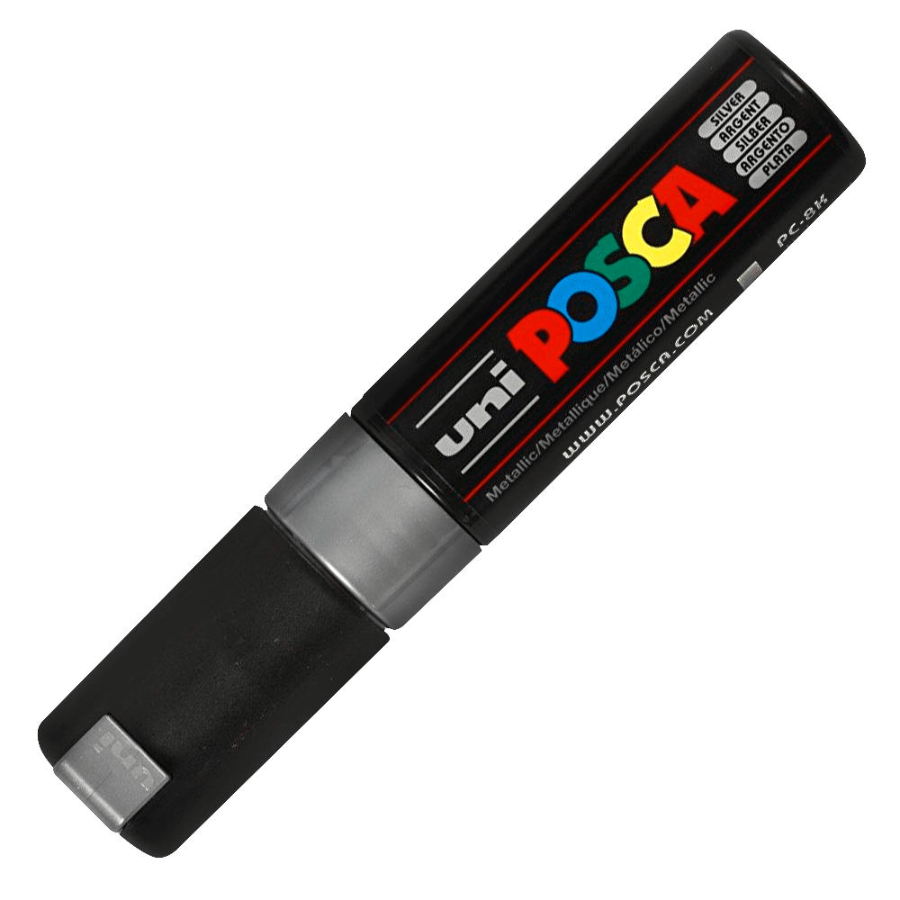 Caneta Posca Uni Ball Extra Board PC-8K Prata