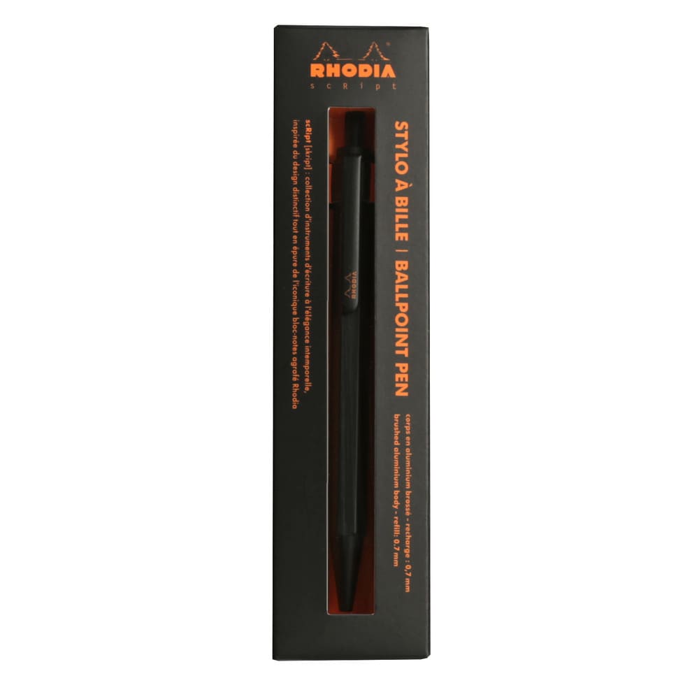 Caneta Esferográfica Rhodia Script Black