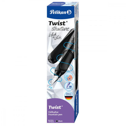 Caneta Tinteiro Pelikan Twist Structure Black