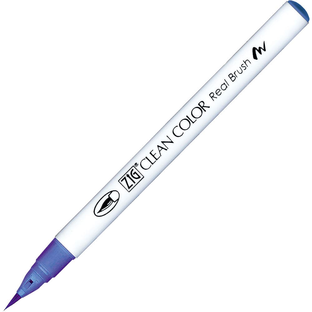 Caneta Pincel Kuretake Zig Clean Color Real Brush Iris Blue 316
