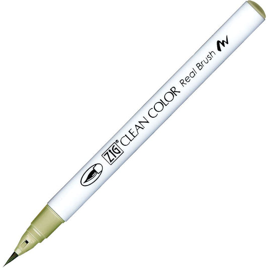 Caneta Pincel Kuretake Zig Clean Color Real Brush Light Moss Green 421