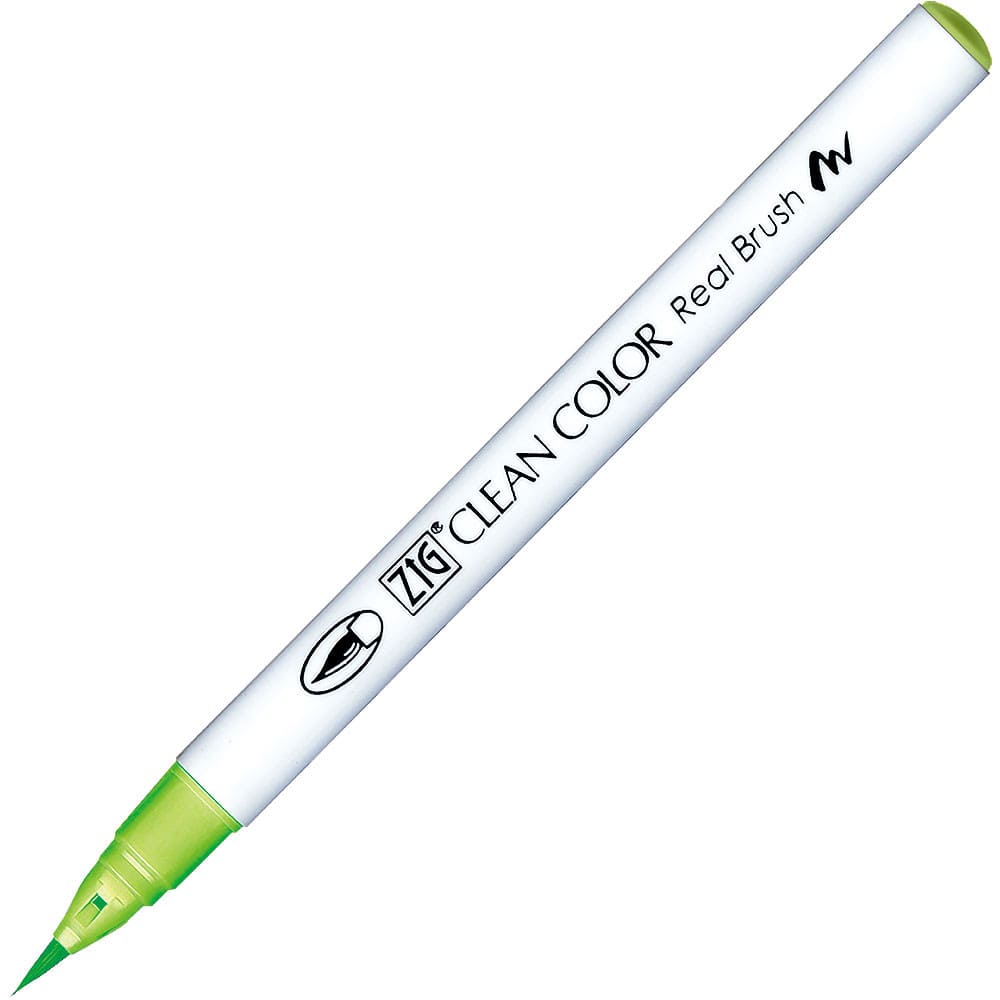 Caneta Pincel Kuretake Zig Clean Color Real Brush Lime Green 409