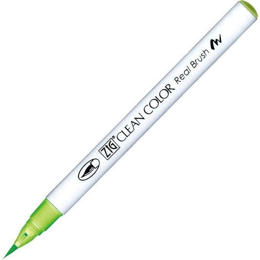 Caneta Pincel Kuretake Zig Clean Color Real Brush Lime Green 409