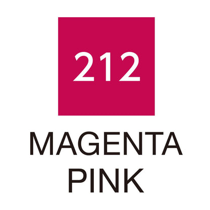 Caneta Pincel Kuretake Zig Clean Color Real Brush Magenta Pink 212