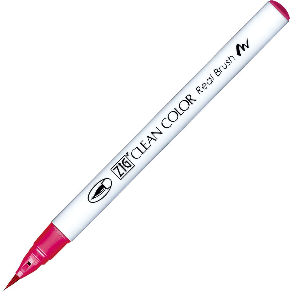 Caneta Pincel Kuretake Zig Clean Color Real Brush Magenta Pink 212