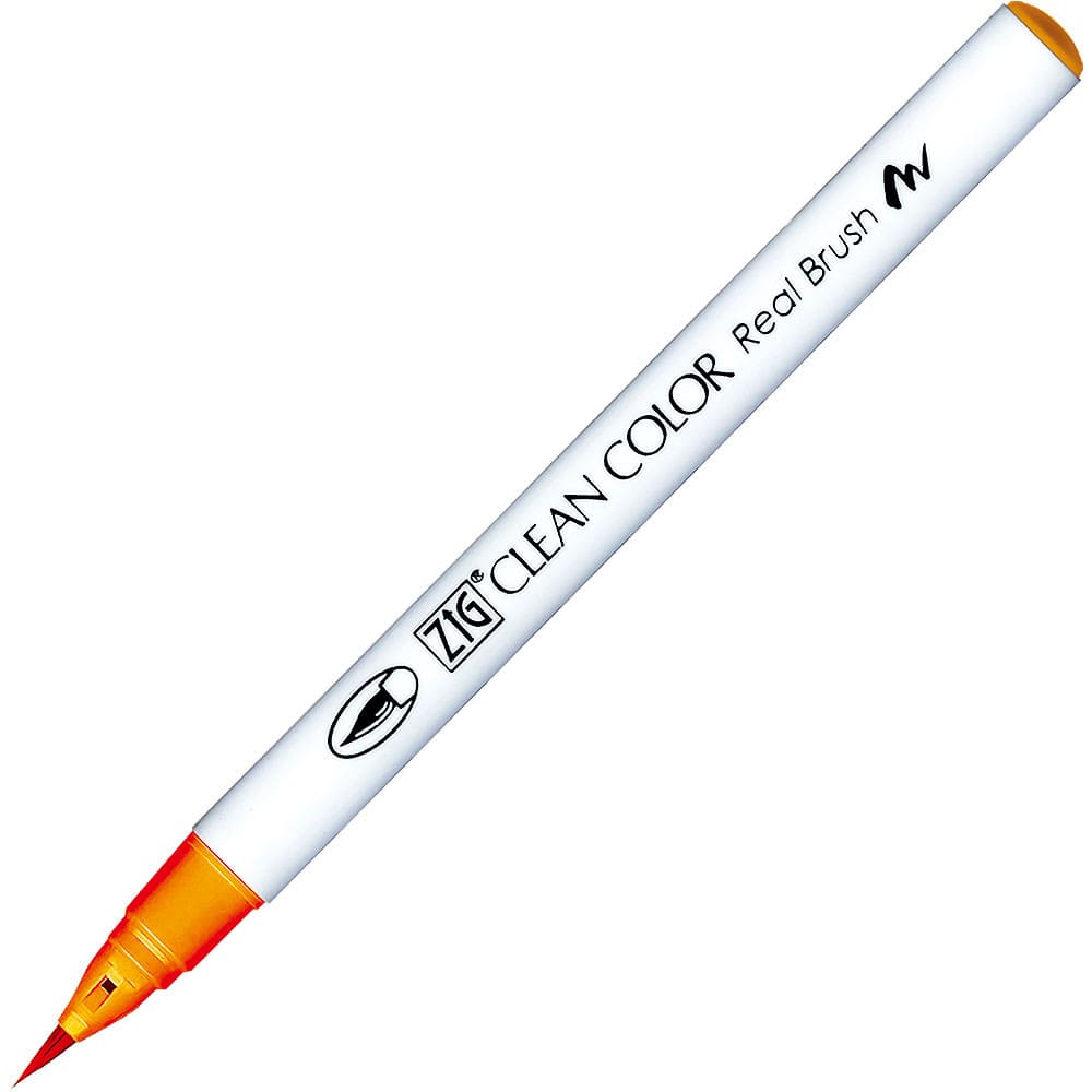 Caneta Pincel Kuretake Zig Clean Color Real Brush Mandarin Orange 702