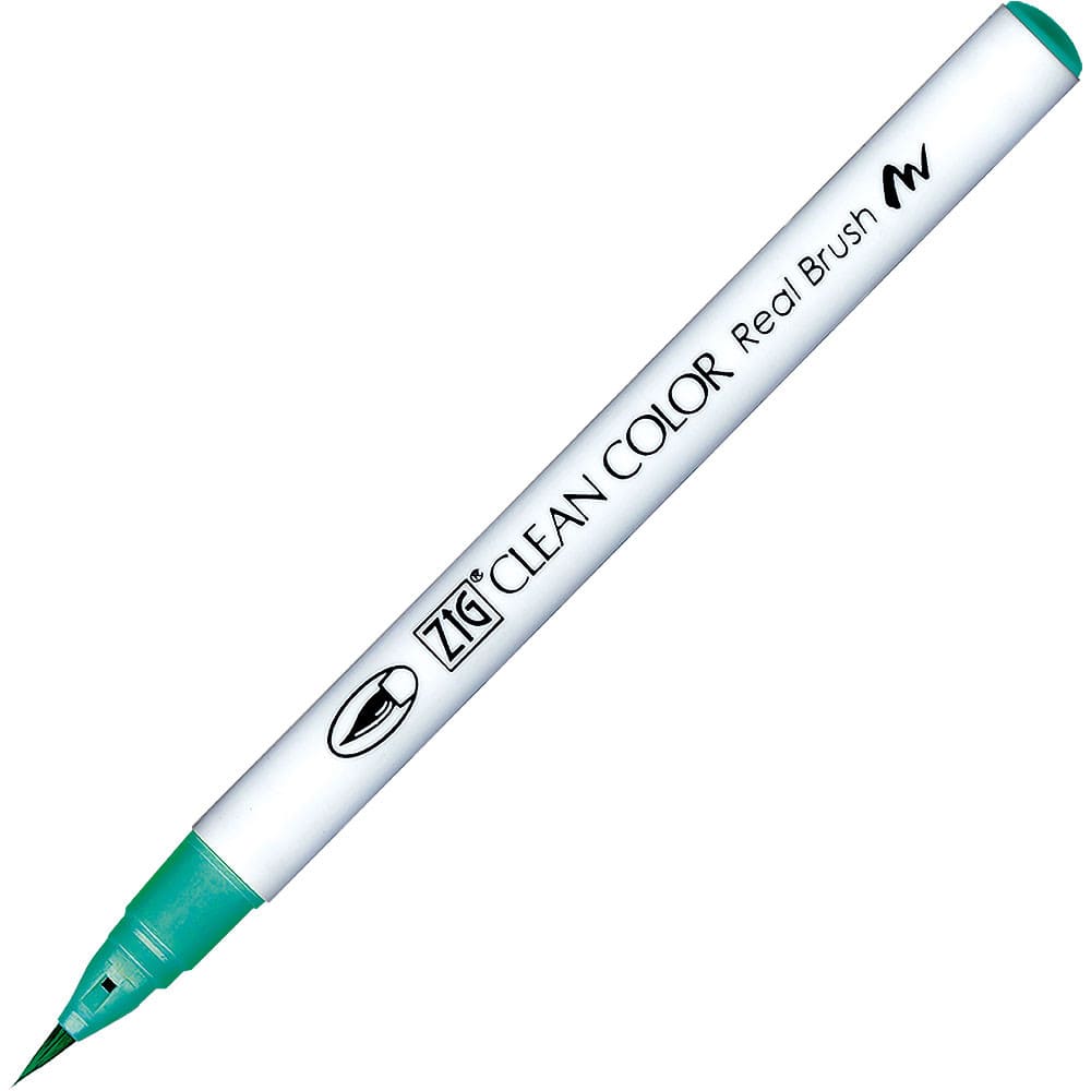 Caneta Pincel Kuretake Zig Clean Color Real Brush Mint Leaf 420