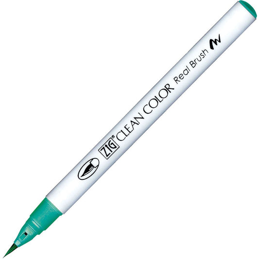 Caneta Pincel Kuretake Zig Clean Color Real Brush Mint Leaf 420