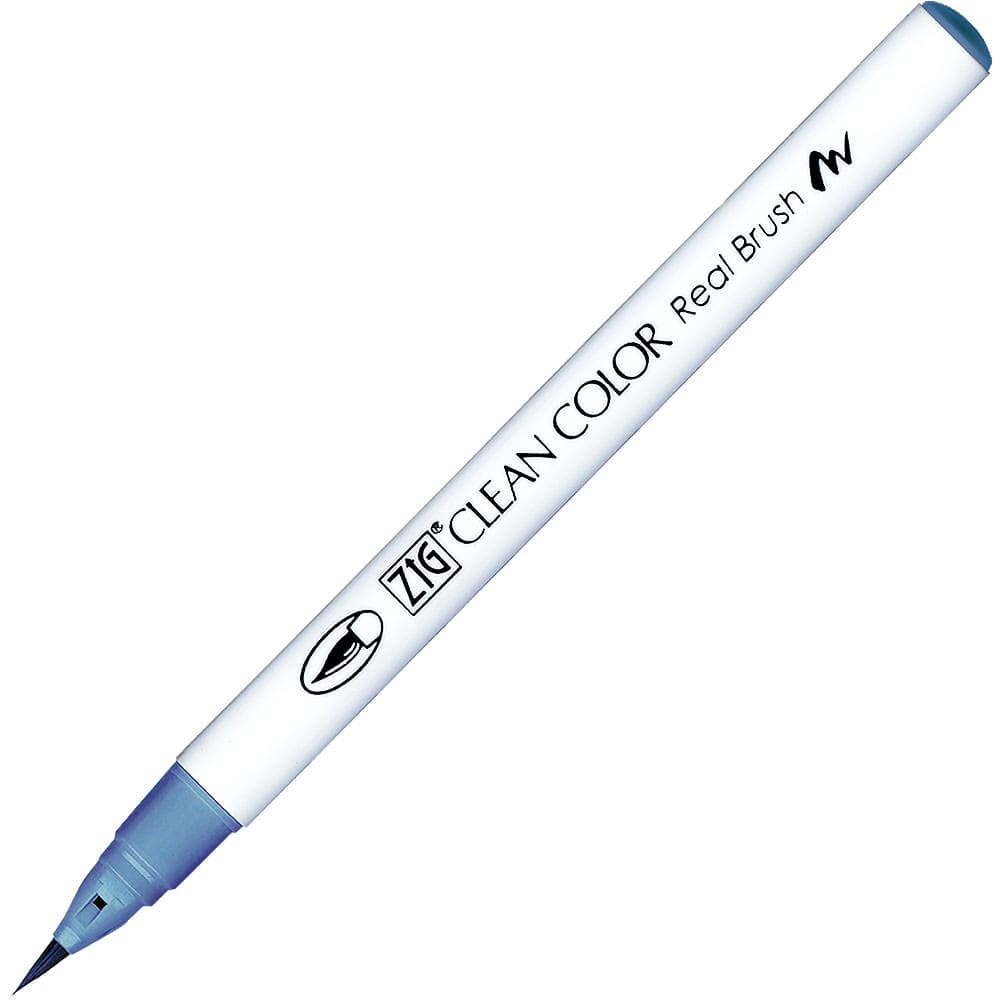 Caneta Pincel Kuretake Zig Clean Color Real Brush Overcast Blue 312
