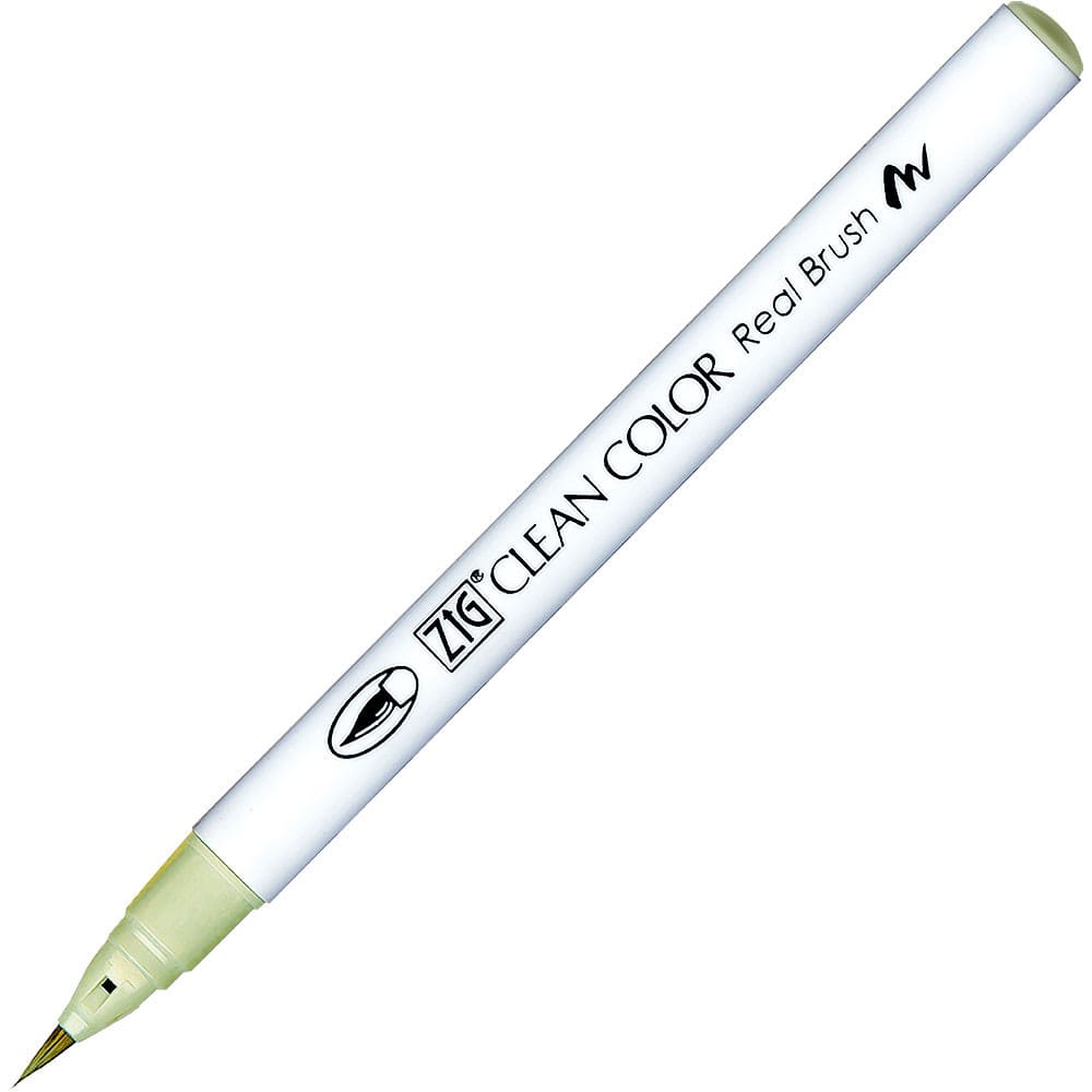 Caneta Pincel Kuretake Zig Clean Color Real Brush Pastel Green 422