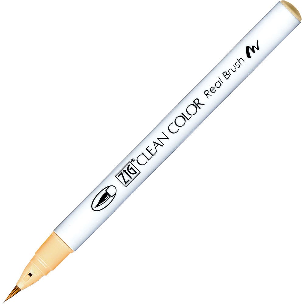 Caneta Pincel Kuretake Zig Clean Color Real Brush Peach Orange 705