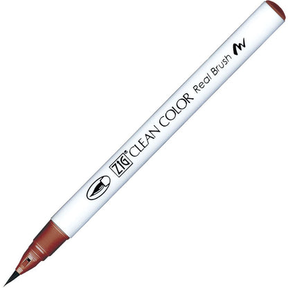 Caneta Pincel Kuretake Zig Clean Color Real Brush Red Ochre 604