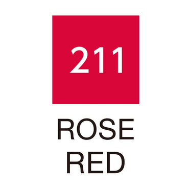Caneta Pincel Kuretake Zig Clean Color Real Brush Rose Red 211