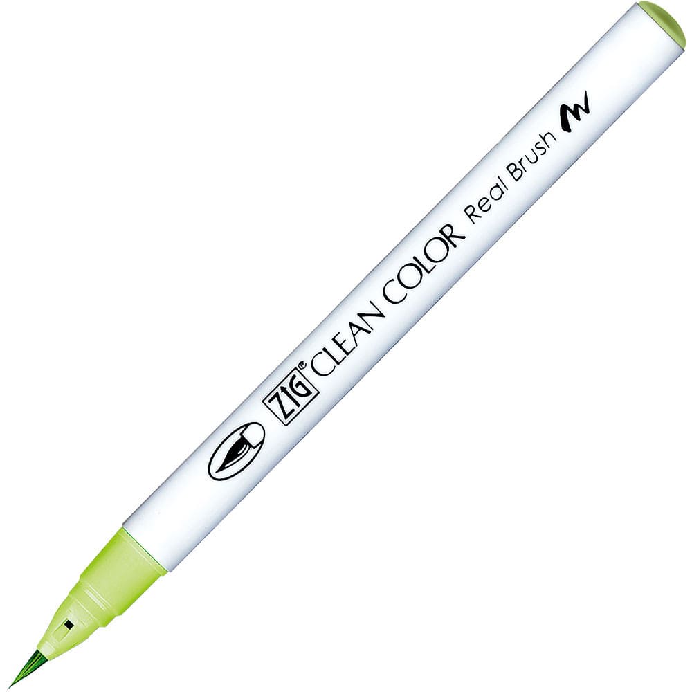 Caneta Pincel Kuretake Zig Clean Color Real Brush Sage Green 406