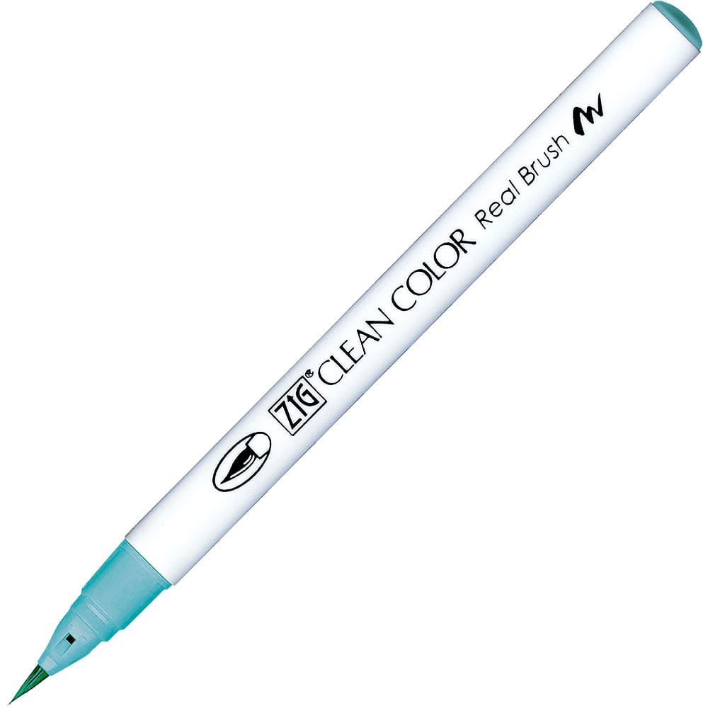 Caneta Pincel Kuretake Zig Clean Color Real Brush Sea Green 416