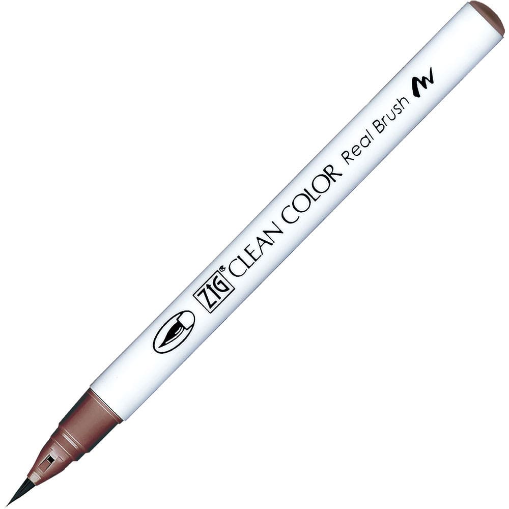 Caneta Pincel Kuretake Zig Clean Color Real Brush Sepia 605