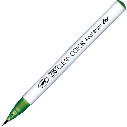 Caneta Pincel Kuretake Zig Clean Color Real Brush True Green 412