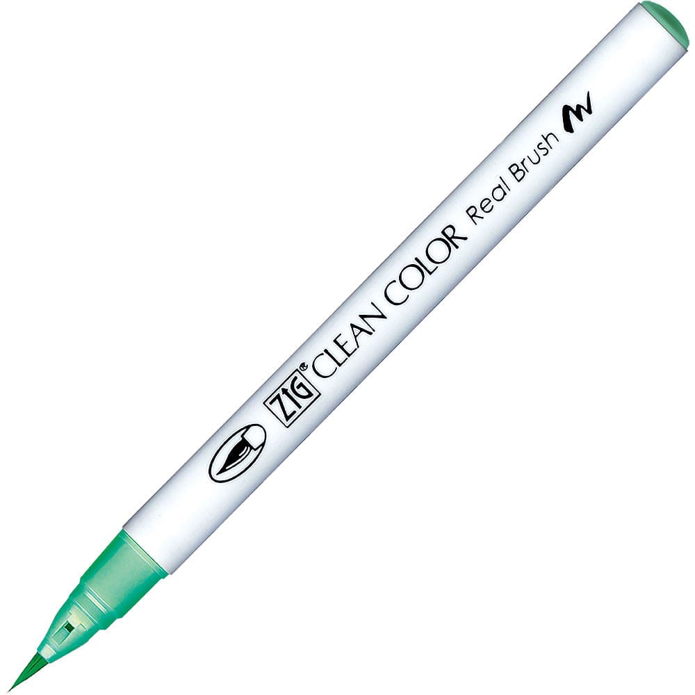 Caneta Pincel Kuretake Zig Clean Color Real Brush Torquoise Mint 419