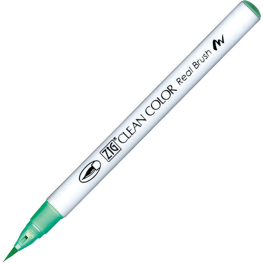 Caneta Pincel Kuretake Zig Clean Color Real Brush Torquoise Mint 419