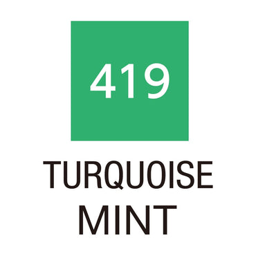 Caneta Pincel Kuretake Zig Clean Color Real Brush Torquoise Mint 419