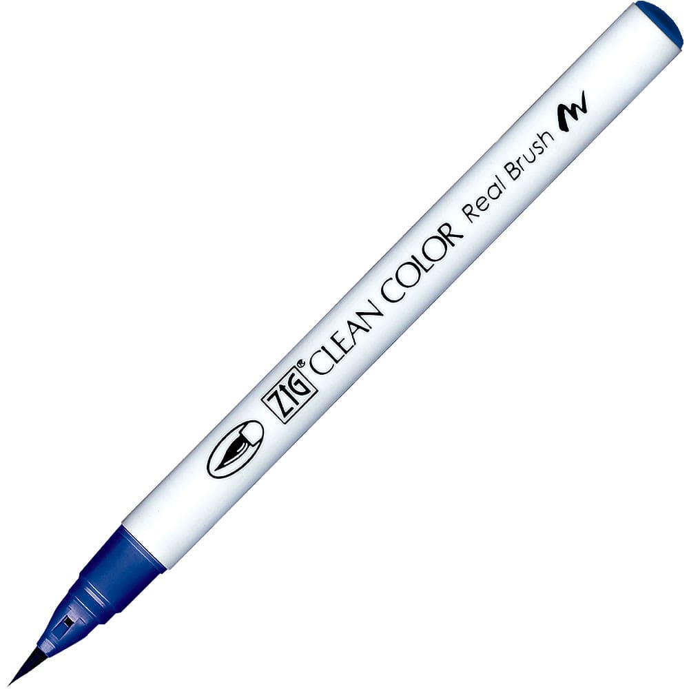 Caneta Pincel Kuretake Zig Clean Color Real Brush Ultramarine Blue 315