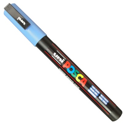 Caneta Posca Uni Ball PC-3M Azul Celeste