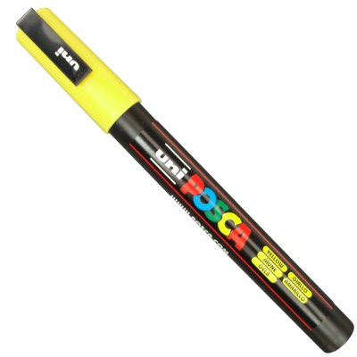 Caneta Posca Uni Ball PC-3M Amarelo