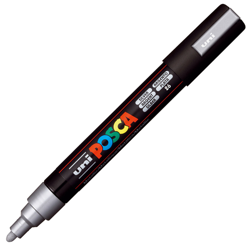 Caneta Posca Uni Ball PC-5M Prata