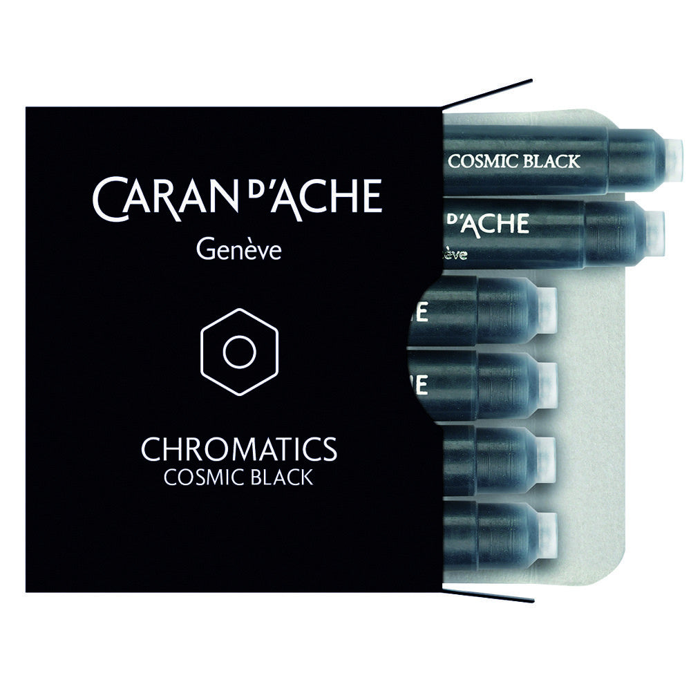 Cartucho Para Caneta Tinteiro Chromatics Caran d'Ache Cosmic Black 6 Unidades