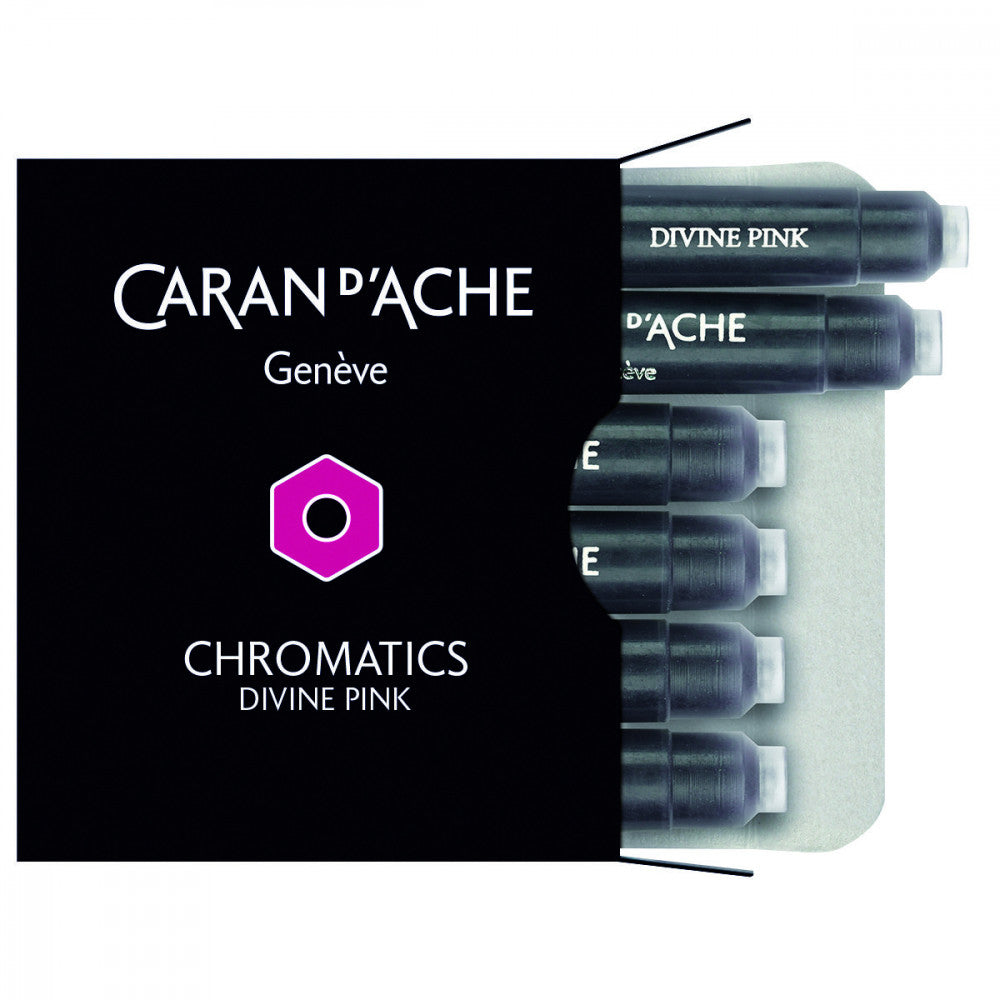 Cartucho Para Caneta Tinteiro Chromatics Caran d'Ache Divine Pink 6 Unidades