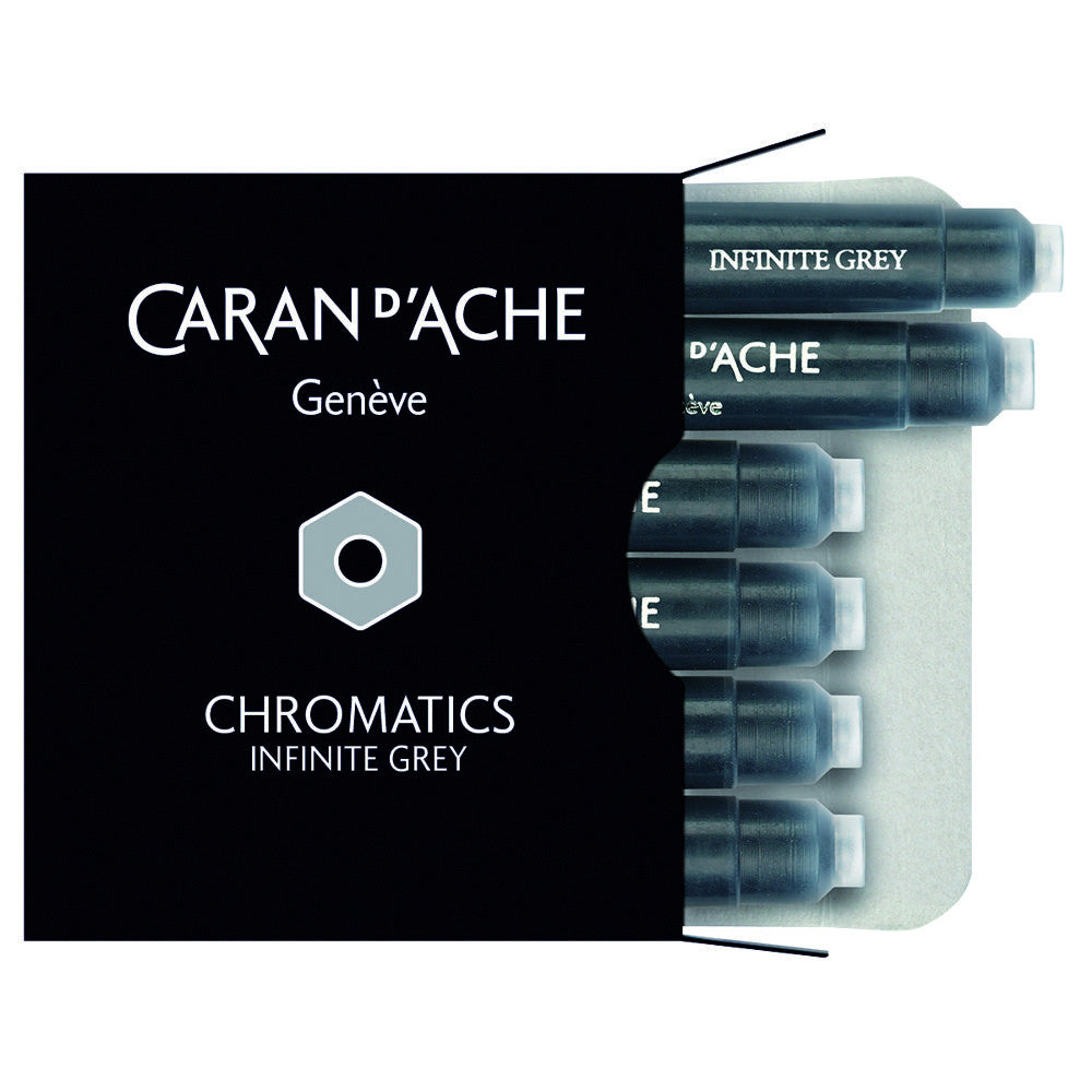 Cartucho Para Caneta Tinteiro Chromatics Caran d'Ache Infinite Grey 6 Unidades 