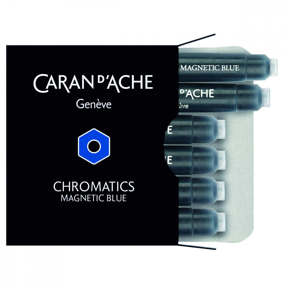 Cartucho Para Caneta Tinteiro Chromatics Caran d'Ache Magnetic Blue 6 Unidades