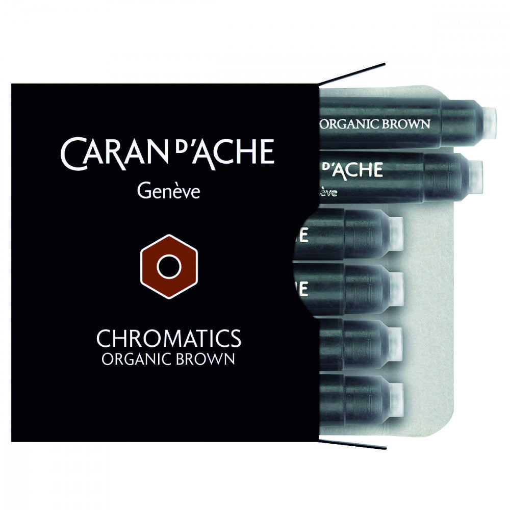 Cartucho Para Caneta Tinteiro Chromatics Caran d'Ache Organic Brown 6 Unidades