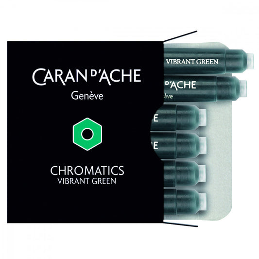 Cartucho Para Caneta Tinteiro Chromatics Caran d'Ache Vibrant Green 6 Unidades