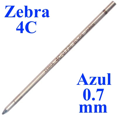 Carga de Caneta Zebra 4C Azul Esferográfica