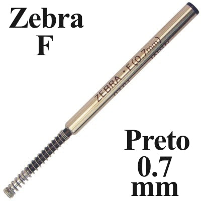 Carga de Caneta Zebra F Preto Esferográfica