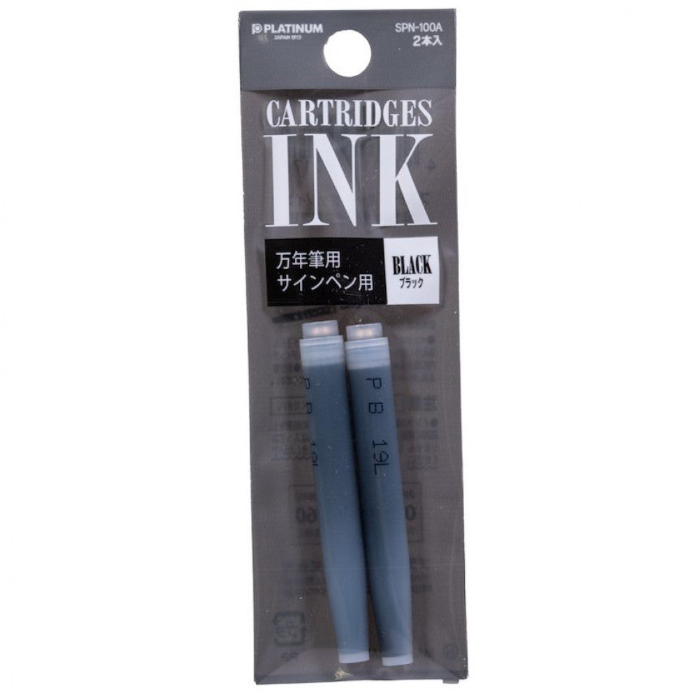 Cartucho Para Caneta Tinteiro Platinum Black 2 Unidades