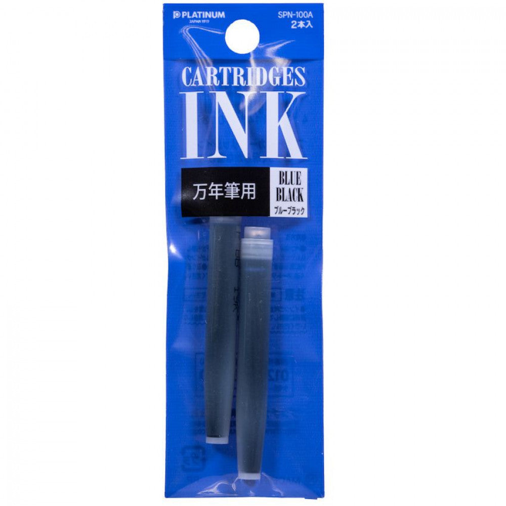 Cartucho Para Caneta Tinteiro Platinum Blue Black 2 Unidades