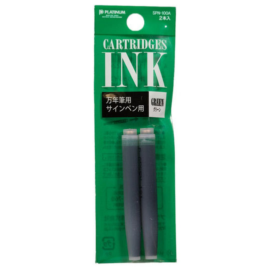 Cartucho Para Caneta Tinteiro Platinum Green 2 Unidades