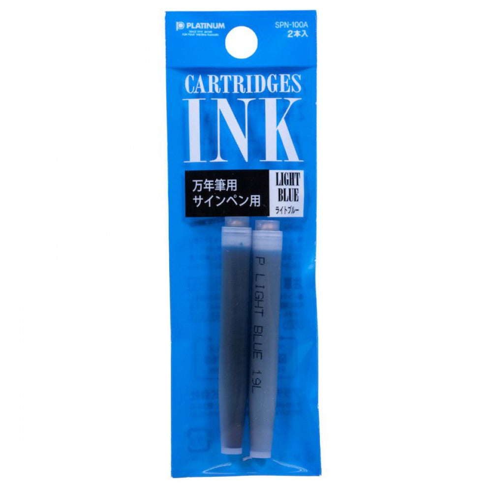 Cartucho Para Caneta Tinteiro Platinum Light Blue 2 Unidades