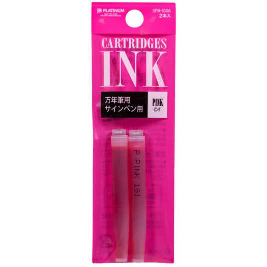 Cartucho Para Caneta Tinteiro Platinum Pink 2 Unidades