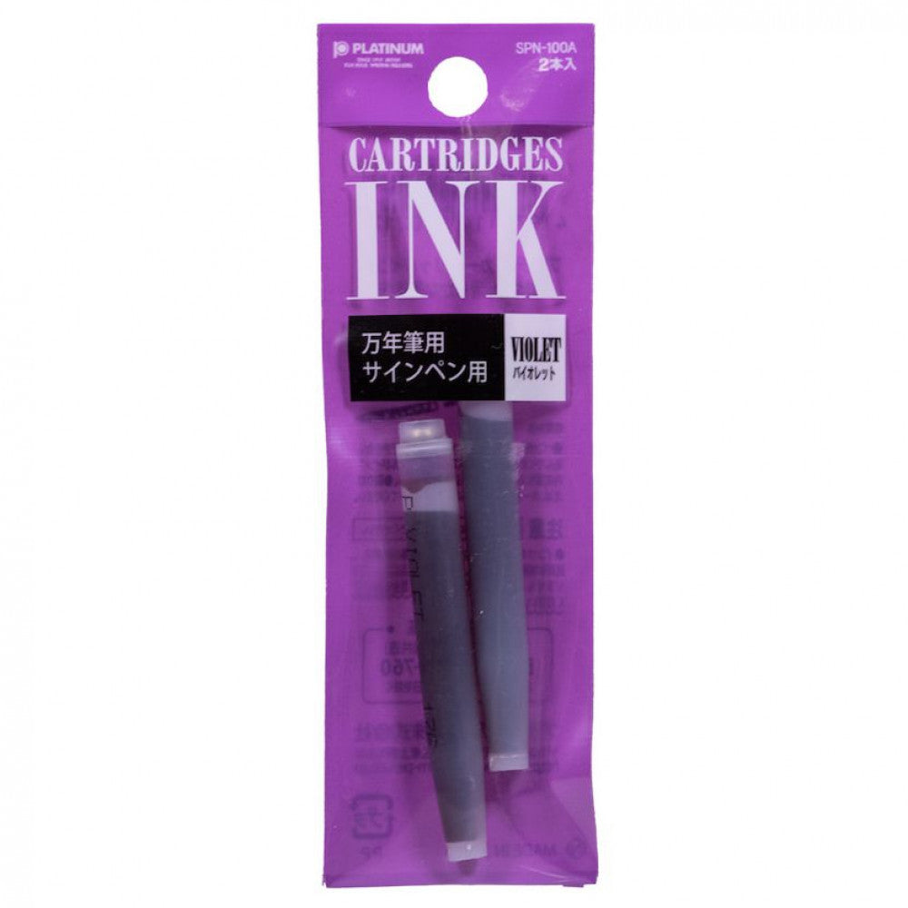 Cartucho Para Caneta Tinteiro Platinum Violet 2 Unidades