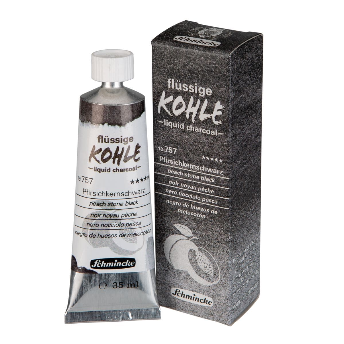 Carvão Líquido Kohle Schmincke 35ml Peach Stone Black