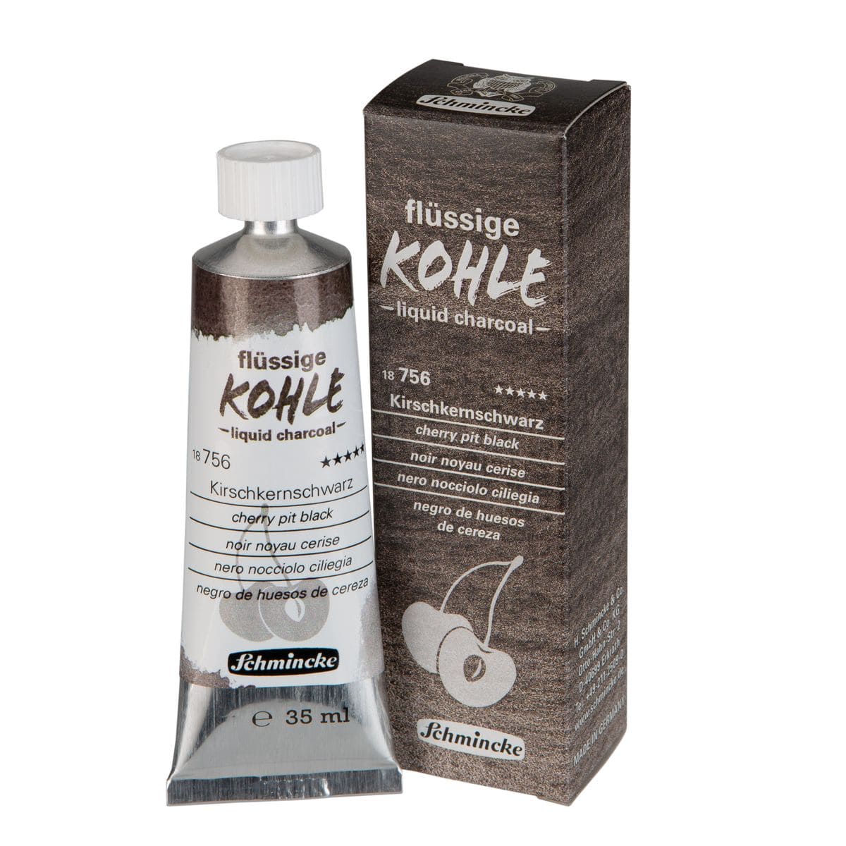Carvão Líquido Kohle Schmincke 35ml Cherry Pit Black