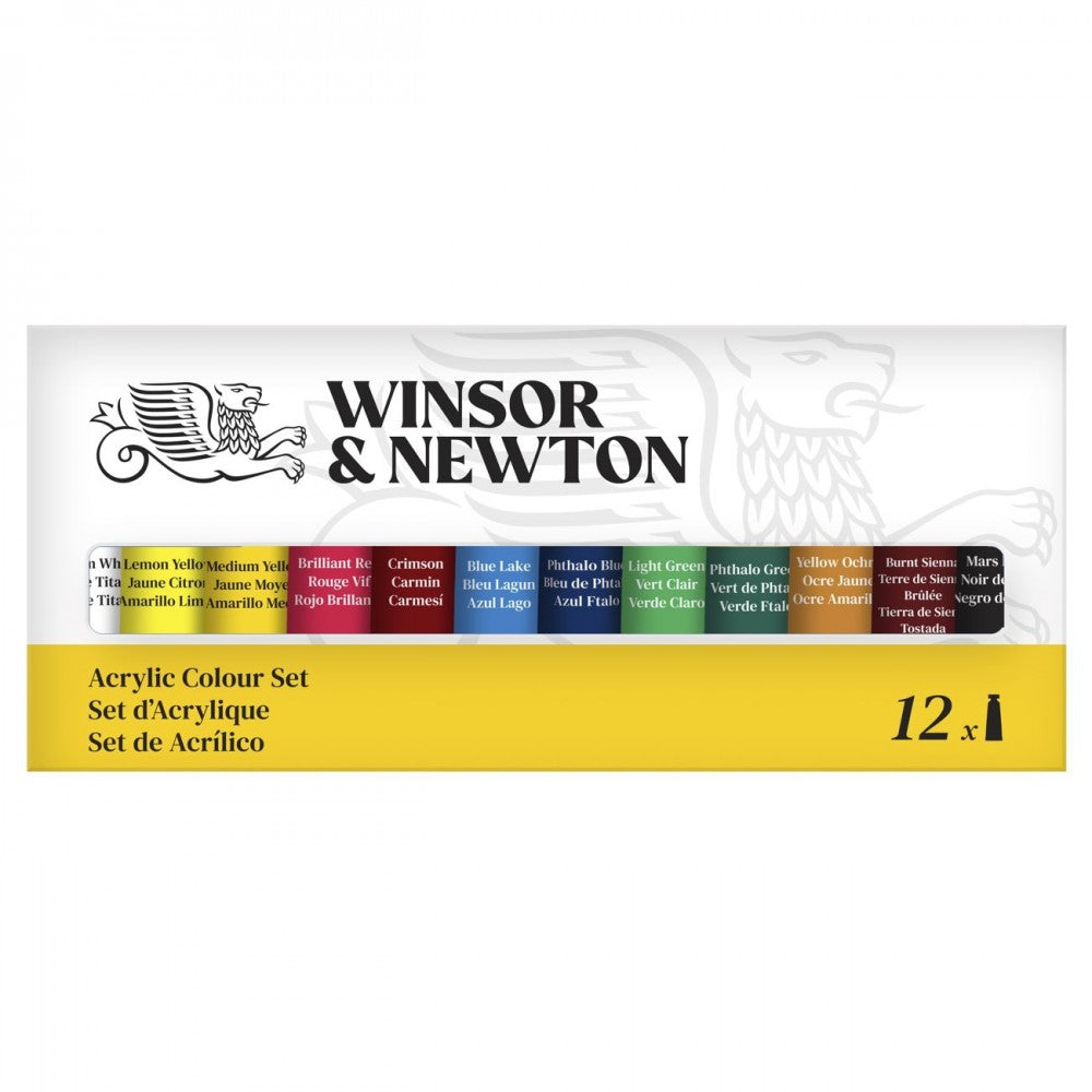 Estojo Tinta Acrílica Winsor & Newton Discover 10ml 12 Cores