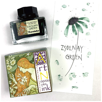 Tinta Ink Café Art Nouveau Kuretake 20ml Zsolnay Green