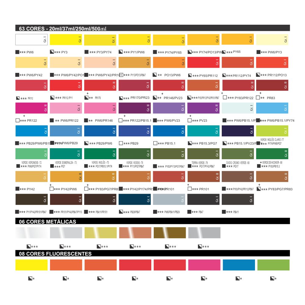 Tinta Acrílica Corfix 37ml Fluorescente