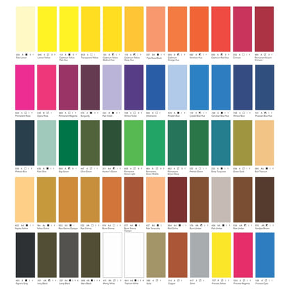 Colour Chart Tinta Acrílica Galeria Winsor