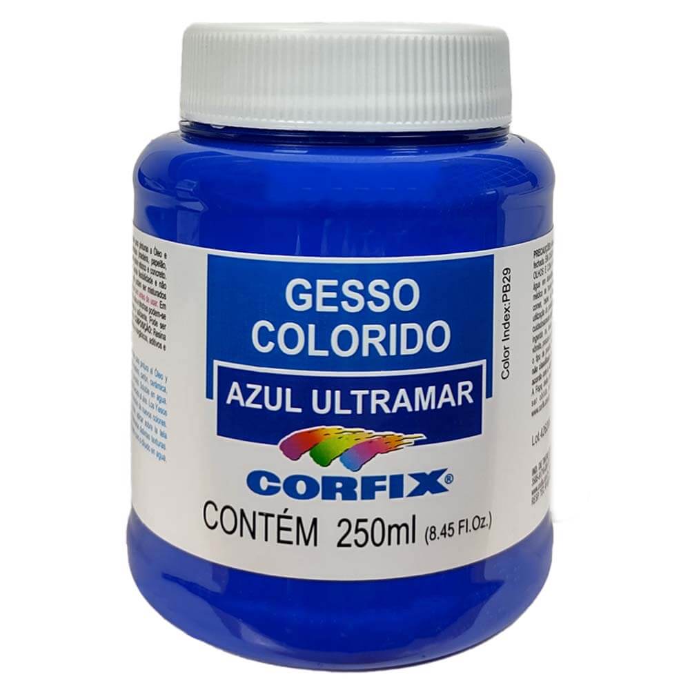 Gesso Colorido Corfix 250ml Azul Ultramar