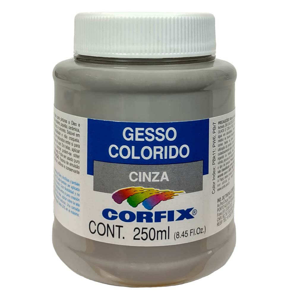 Gesso Colorido Corfix 250ml Cinza